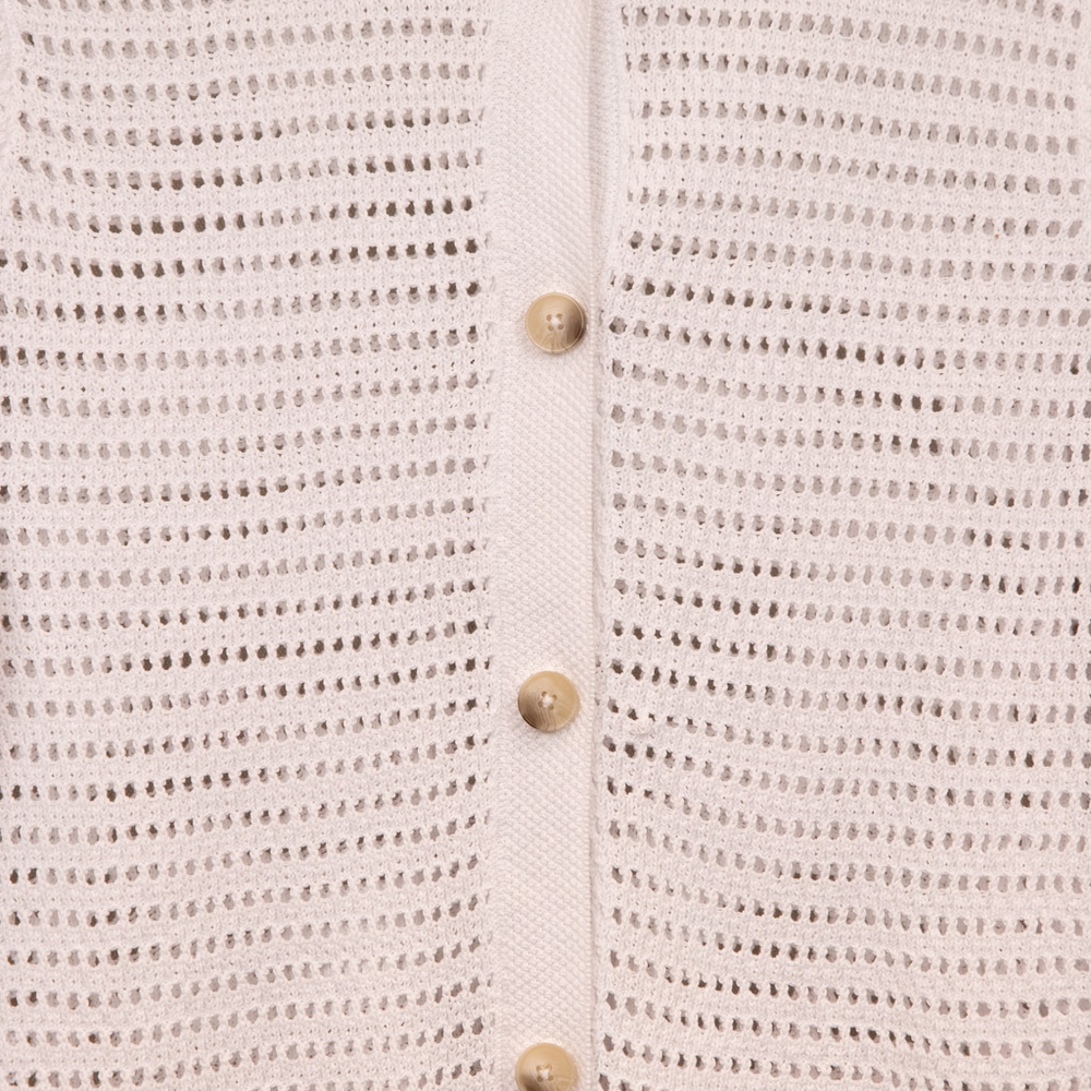 J. Jill open knit button down white cardigan-XL P - Picture 2 of 4
